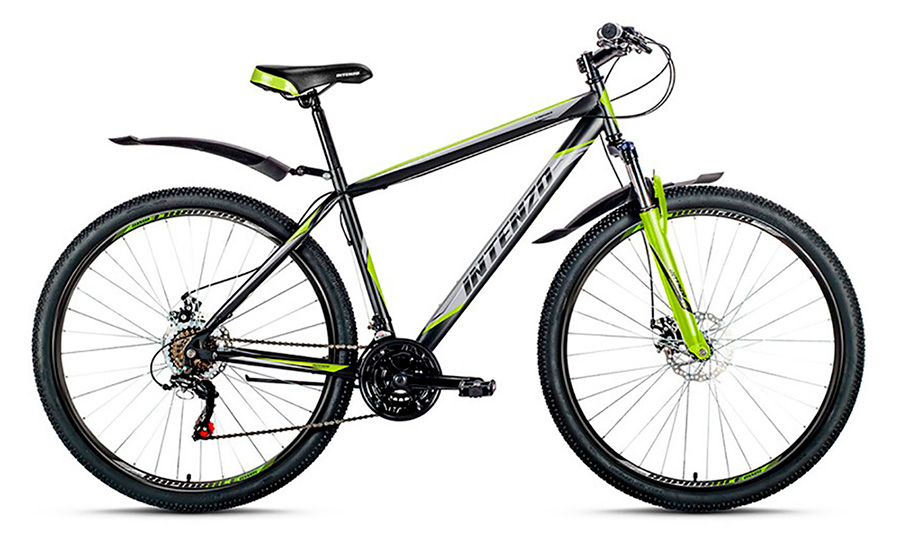 Фотографія Велосипед Intenzo FORSAGE 27,5" (2020) 2020 Чорно-зелений